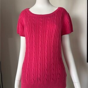 H&M Fuchsia Cable Knit Sweater